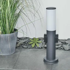 Borne Lumineuse Caserta Anthracite, 1 Lumiere