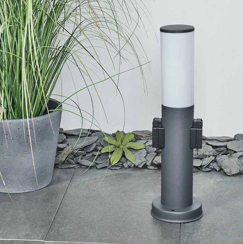 Borne Lumineuse Caserta Anthracite, 1 Lumiere