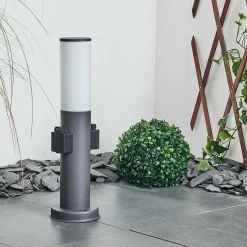 Borne Lumineuse Caserta Anthracite, 1 Lumiere