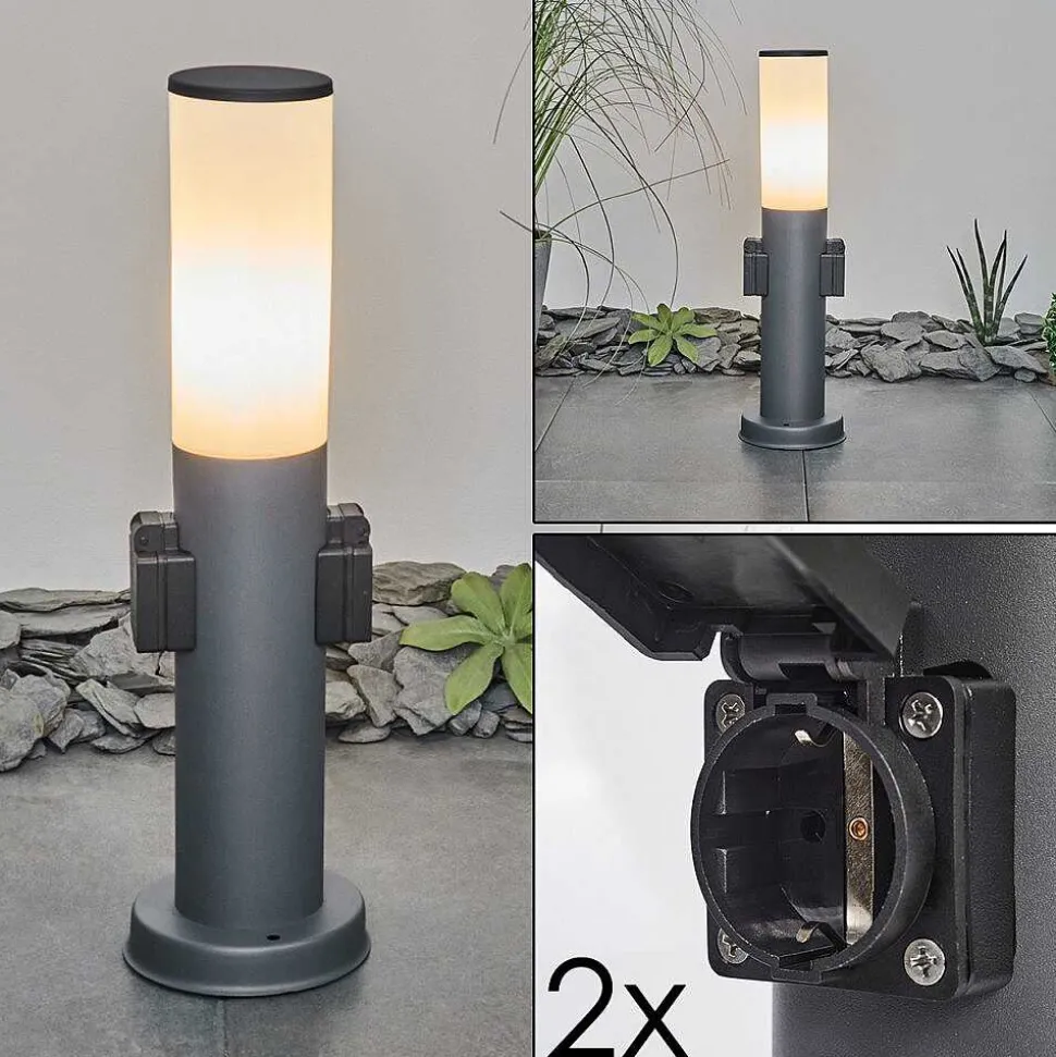 Borne Lumineuse Caserta Anthracite, 1 Lumiere