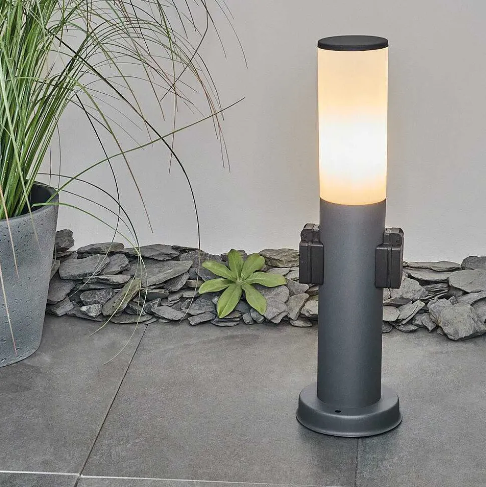 Borne Lumineuse Caserta Anthracite, 1 Lumiere