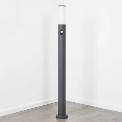 Borne Lumineuse Caserta Anthracite, 1 Lumiere, Detecteur De Mouvement