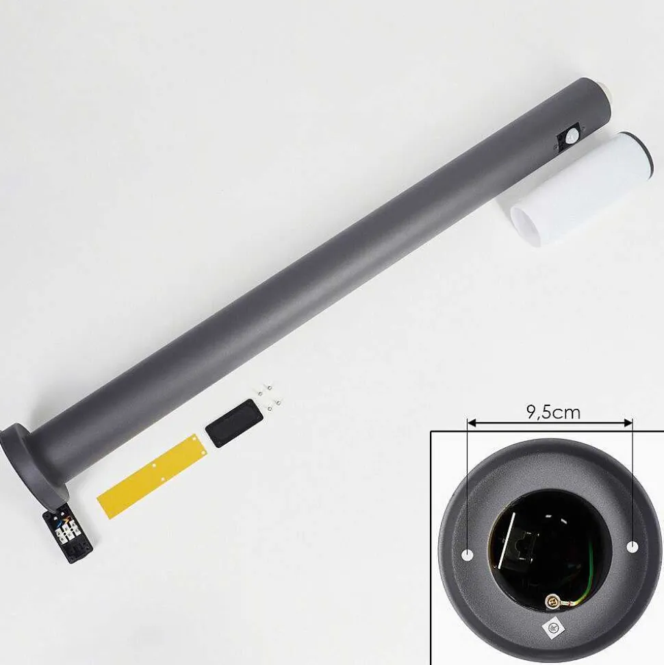 Borne Lumineuse Caserta Anthracite, 1 Lumiere, Detecteur De Mouvement