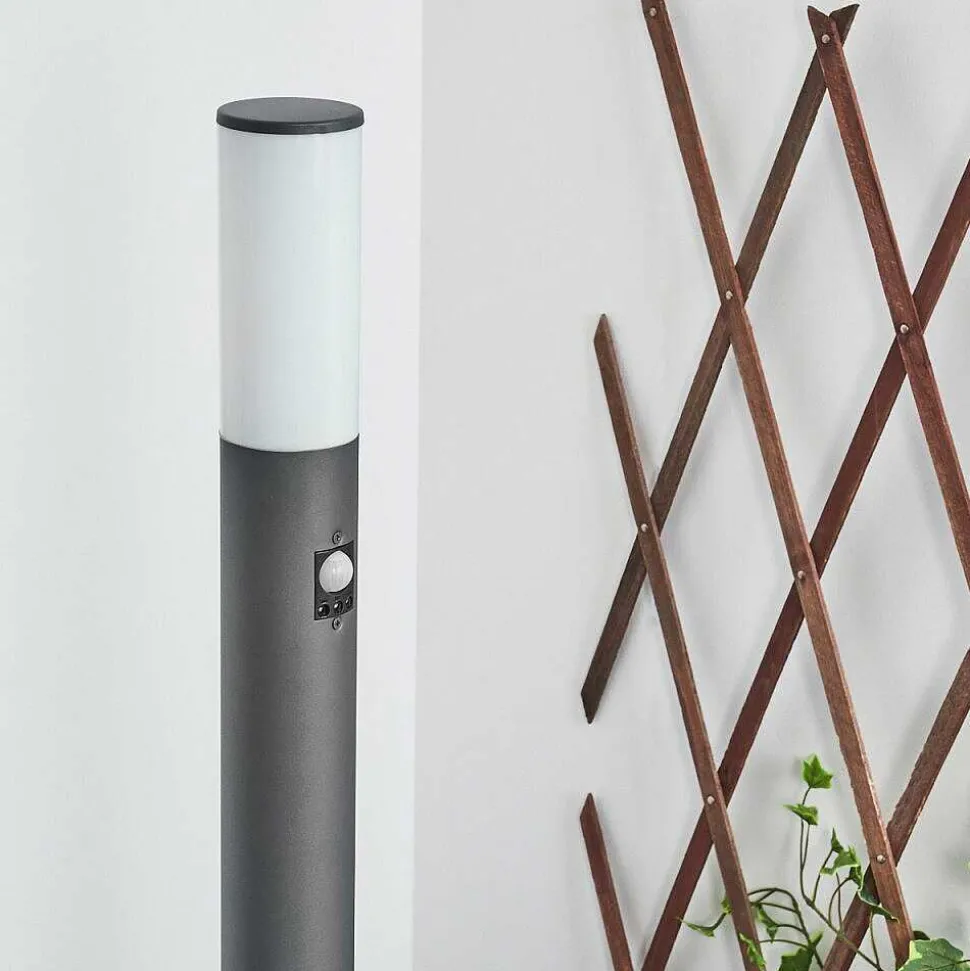 Borne Lumineuse Caserta Anthracite, 1 Lumiere, Detecteur De Mouvement