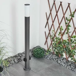 Borne Lumineuse Caserta Anthracite, 1 Lumiere