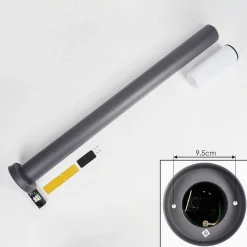 Borne Lumineuse Caserta Anthracite, 1 Lumiere