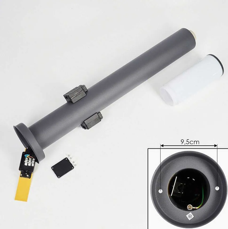 Borne Lumineuse Caserta Anthracite, 1 Lumiere