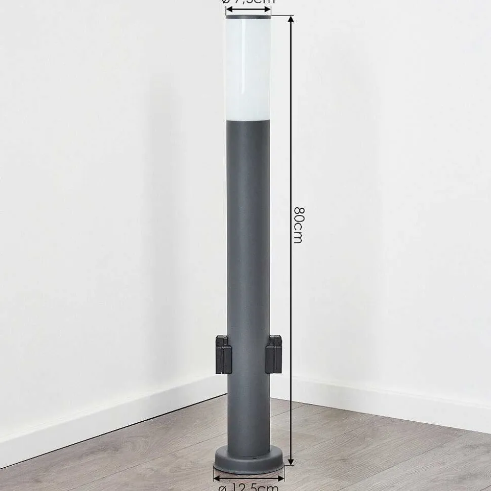 Borne Lumineuse Caserta Anthracite, 1 Lumiere