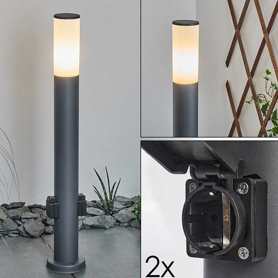 Borne Lumineuse Caserta Anthracite, 1 Lumiere