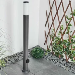 Borne Lumineuse Caserta Anthracite, 1 Lumiere