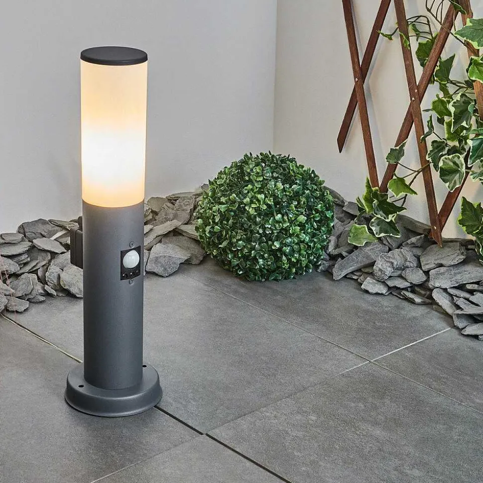Borne Lumineuse Caserta Anthracite, 1 Lumiere, Detecteur De Mouvement