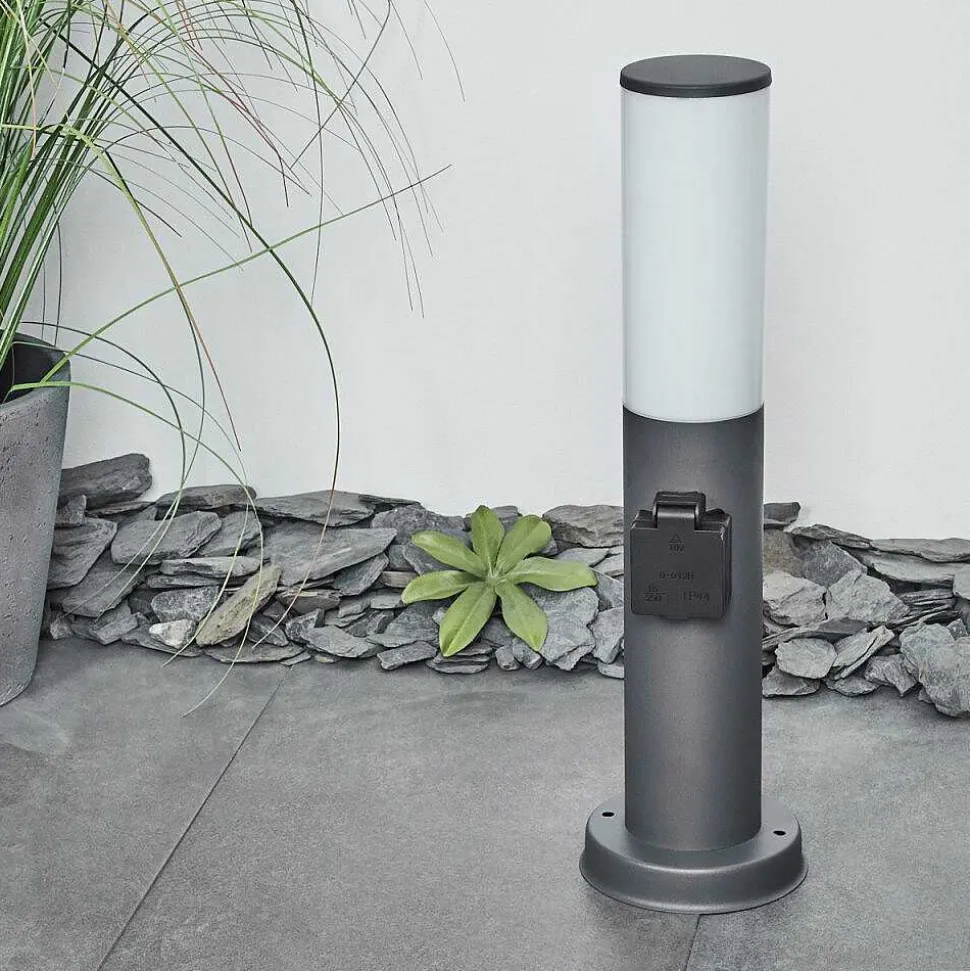 Borne Lumineuse Caserta Anthracite, 1 Lumiere