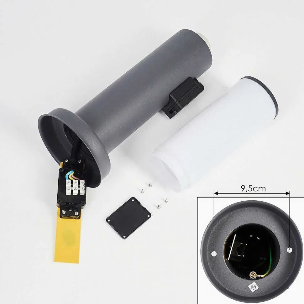 Borne Lumineuse Caserta Anthracite, 1 Lumiere