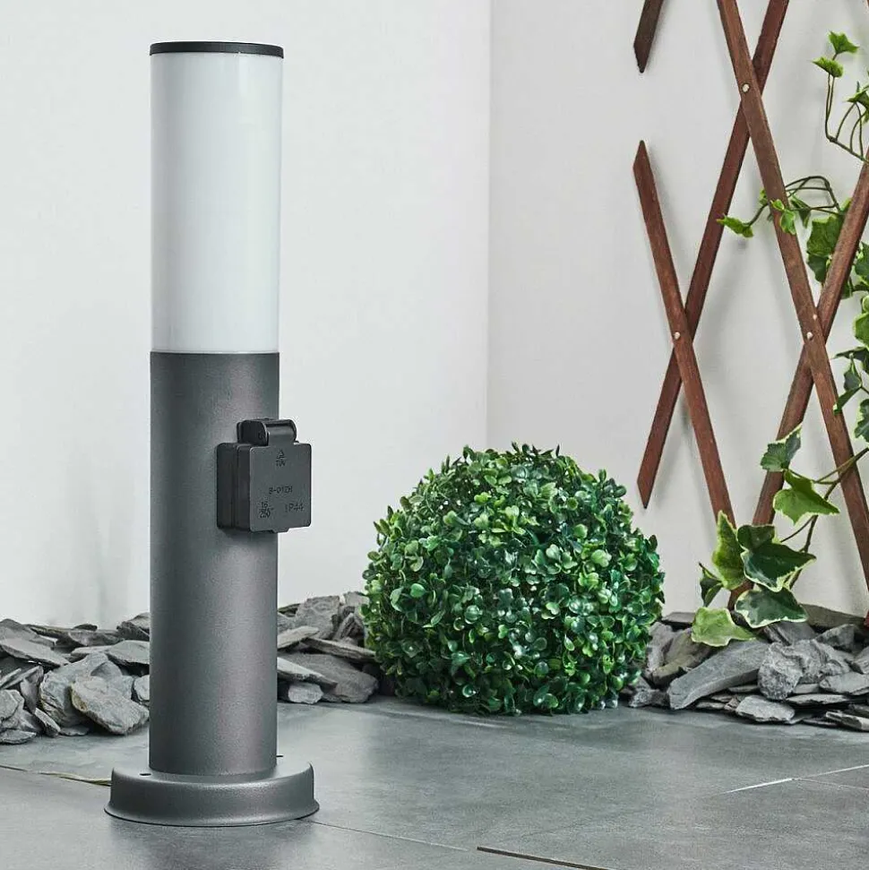 Borne Lumineuse Caserta Anthracite, 1 Lumiere