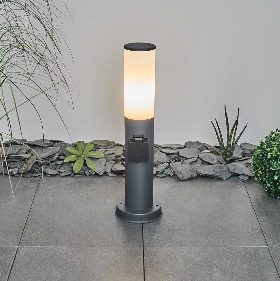 Borne Lumineuse Caserta Anthracite, 1 Lumiere