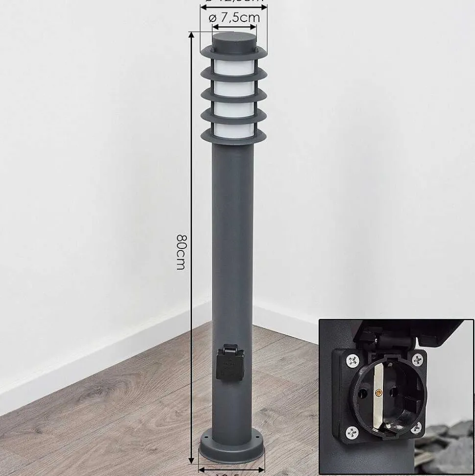 Borne Lumineuse Caserta Anthracite, 1 Lumiere