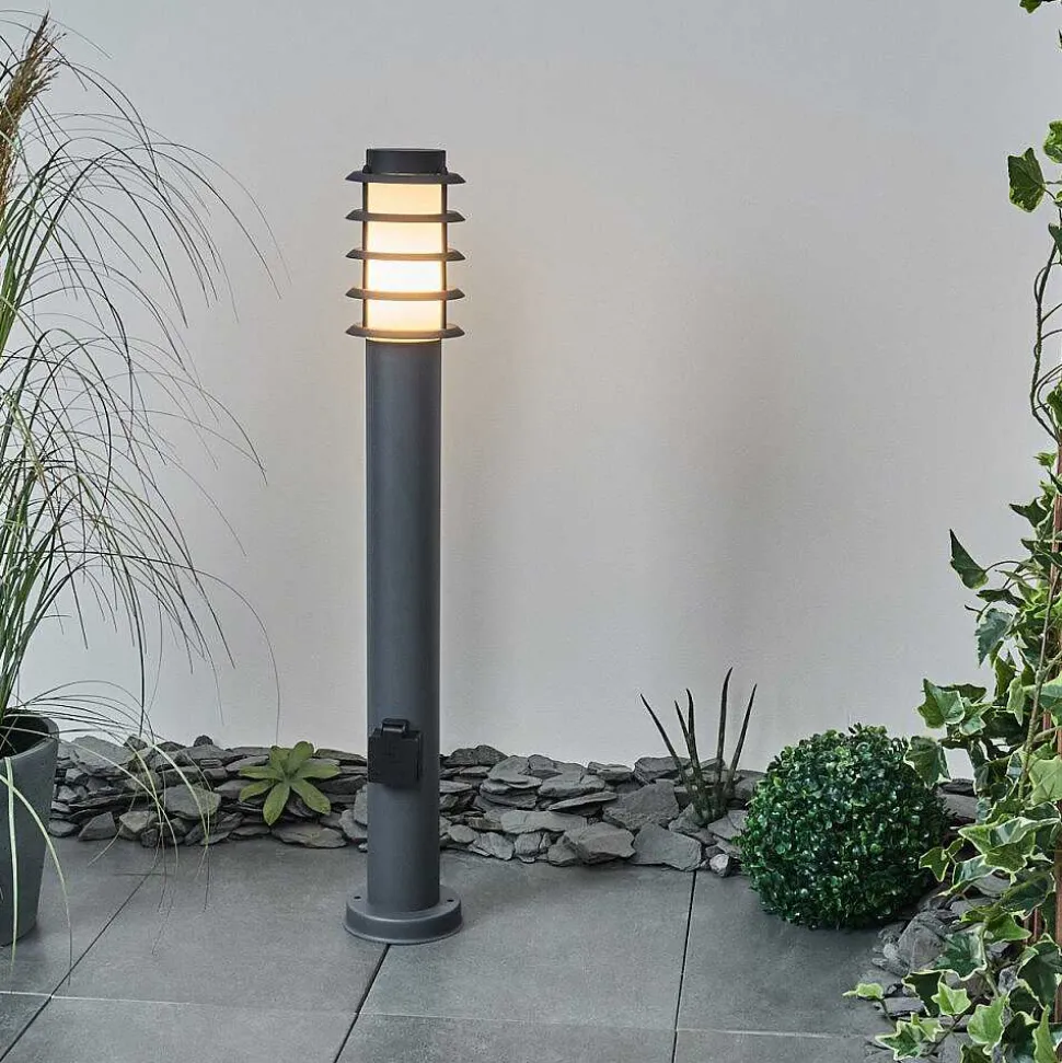 Borne Lumineuse Caserta Anthracite, 1 Lumiere