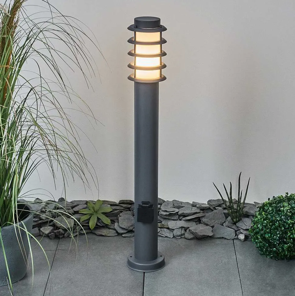 Borne Lumineuse Caserta Anthracite, 1 Lumiere