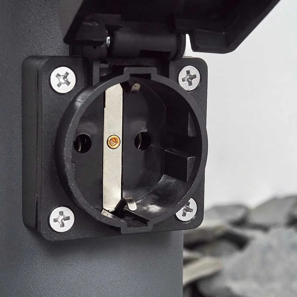 Borne Lumineuse Caserta Anthracite, 1 Lumiere