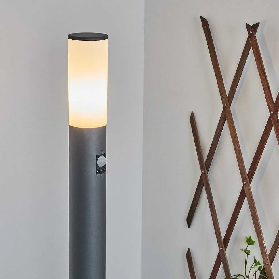 Borne Lumineuse Caserta Anthracite, 1 Lumiere, Detecteur De Mouvement