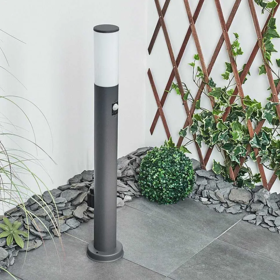 Borne Lumineuse Caserta Anthracite, 1 Lumiere, Detecteur De Mouvement