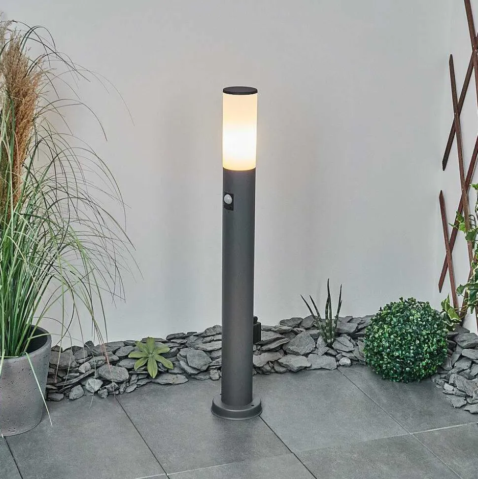 Borne Lumineuse Caserta Anthracite, 1 Lumiere, Detecteur De Mouvement