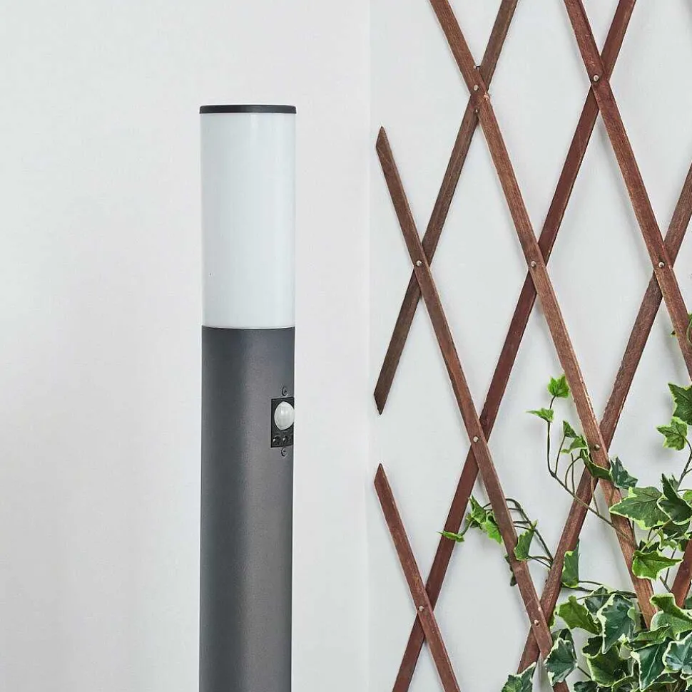 Borne Lumineuse Caserta Anthracite, 1 Lumiere, Detecteur De Mouvement