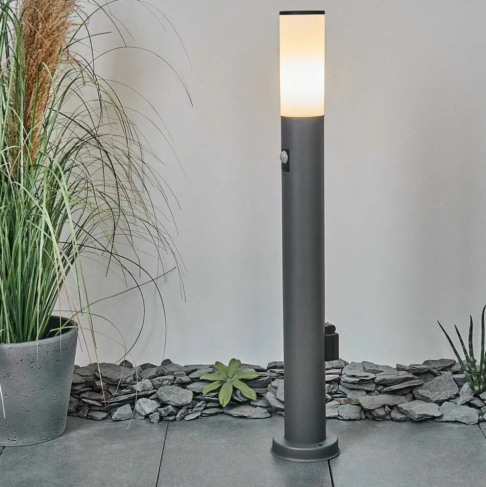 Borne Lumineuse Caserta Anthracite, 1 Lumiere, Detecteur De Mouvement