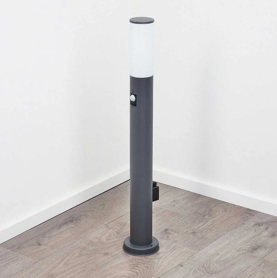 Borne Lumineuse Caserta Anthracite, 1 Lumiere, Detecteur De Mouvement