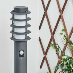 Borne Lumineuse Caserta Anthracite, 1 Lumiere, Detecteur De Mouvement