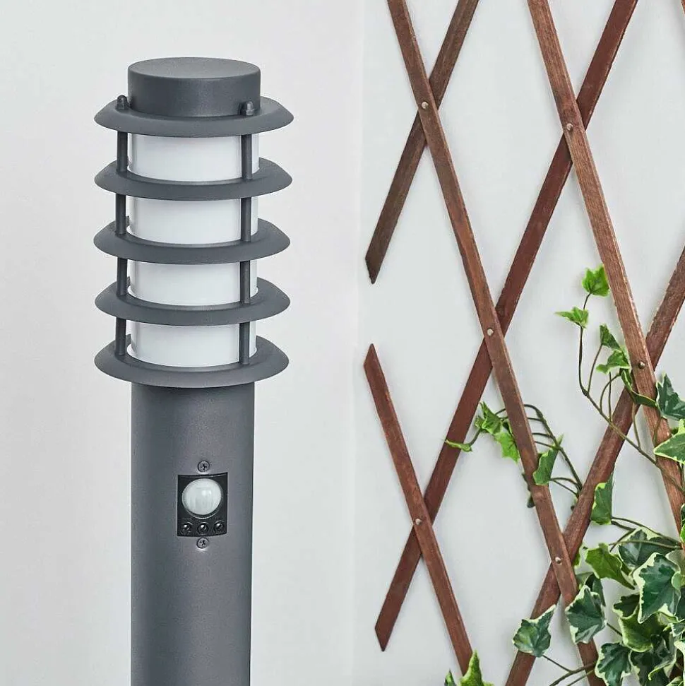 Borne Lumineuse Caserta Anthracite, 1 Lumiere, Detecteur De Mouvement