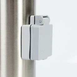 Borne Lumineuse Caserta Nickel Mat, 1 Lumiere