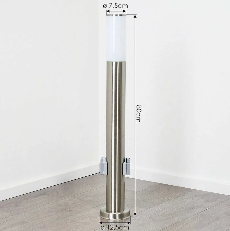 Borne Lumineuse Caserta Nickel Mat, 1 Lumiere