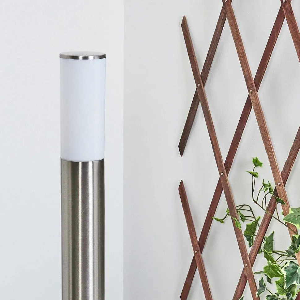 Borne Lumineuse Caserta Nickel Mat, 1 Lumiere