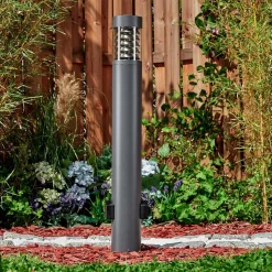 Borne Lumineuse Dakar Anthracite, 1 Lumiere