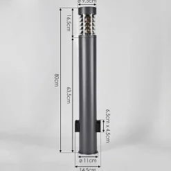 Borne Lumineuse Dakar Anthracite, 1 Lumiere