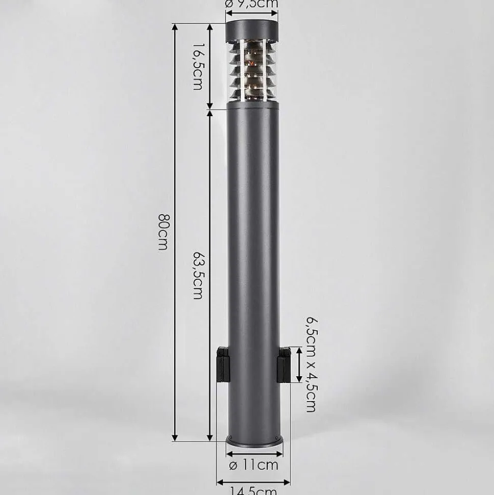 Borne Lumineuse Dakar Anthracite, 1 Lumiere