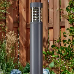 Borne Lumineuse Dakar Anthracite, 1 Lumiere