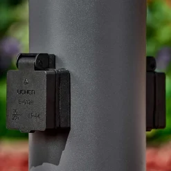 Borne Lumineuse Dakar Anthracite, 1 Lumiere, Detecteur De Mouvement