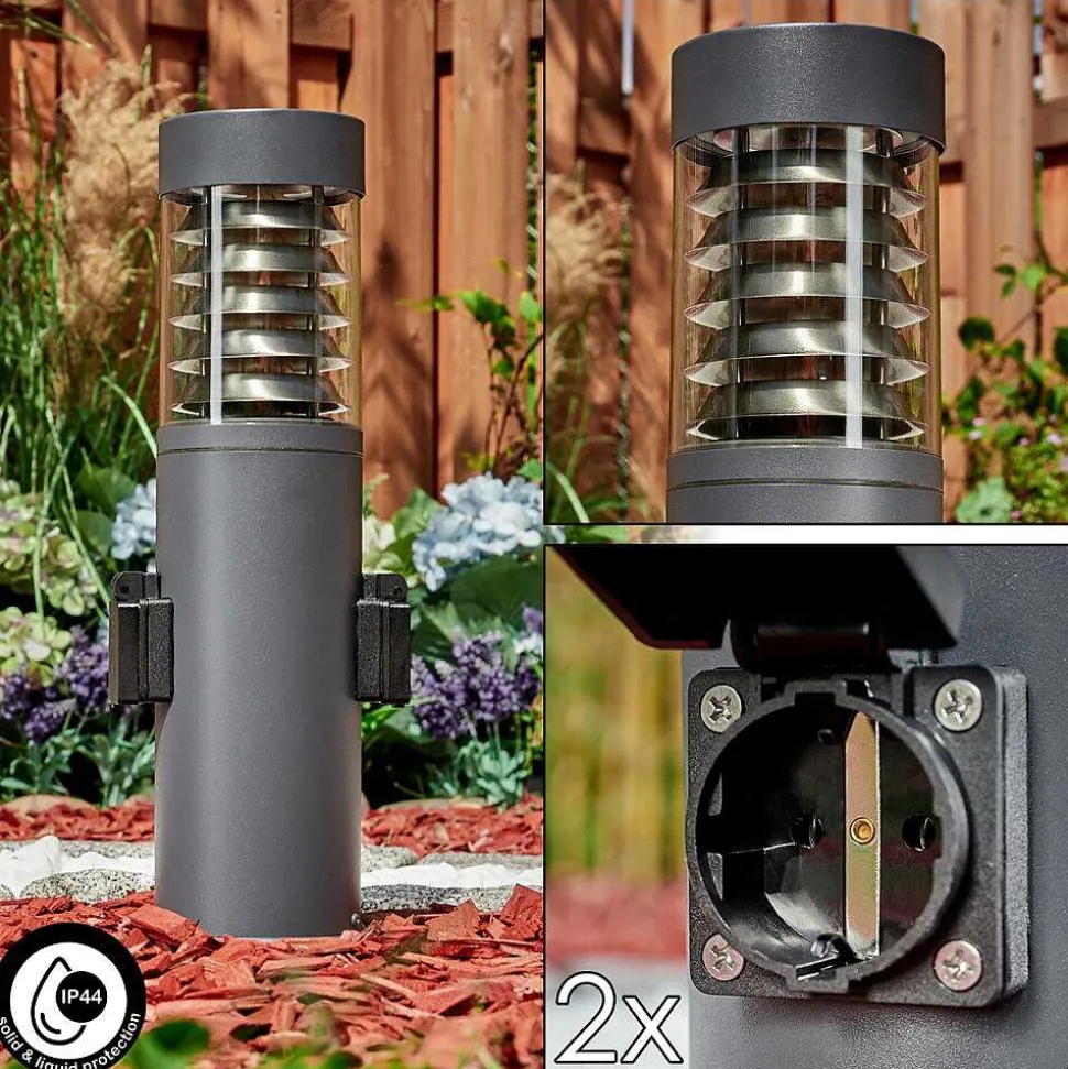 Borne Lumineuse Dakar Anthracite, 1 Lumiere