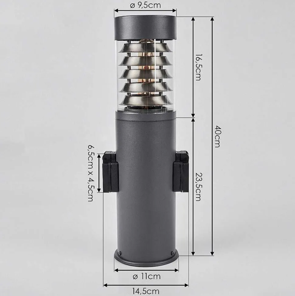 Borne Lumineuse Dakar Anthracite, 1 Lumiere