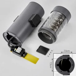 Borne Lumineuse Dakar Anthracite, 1 Lumiere