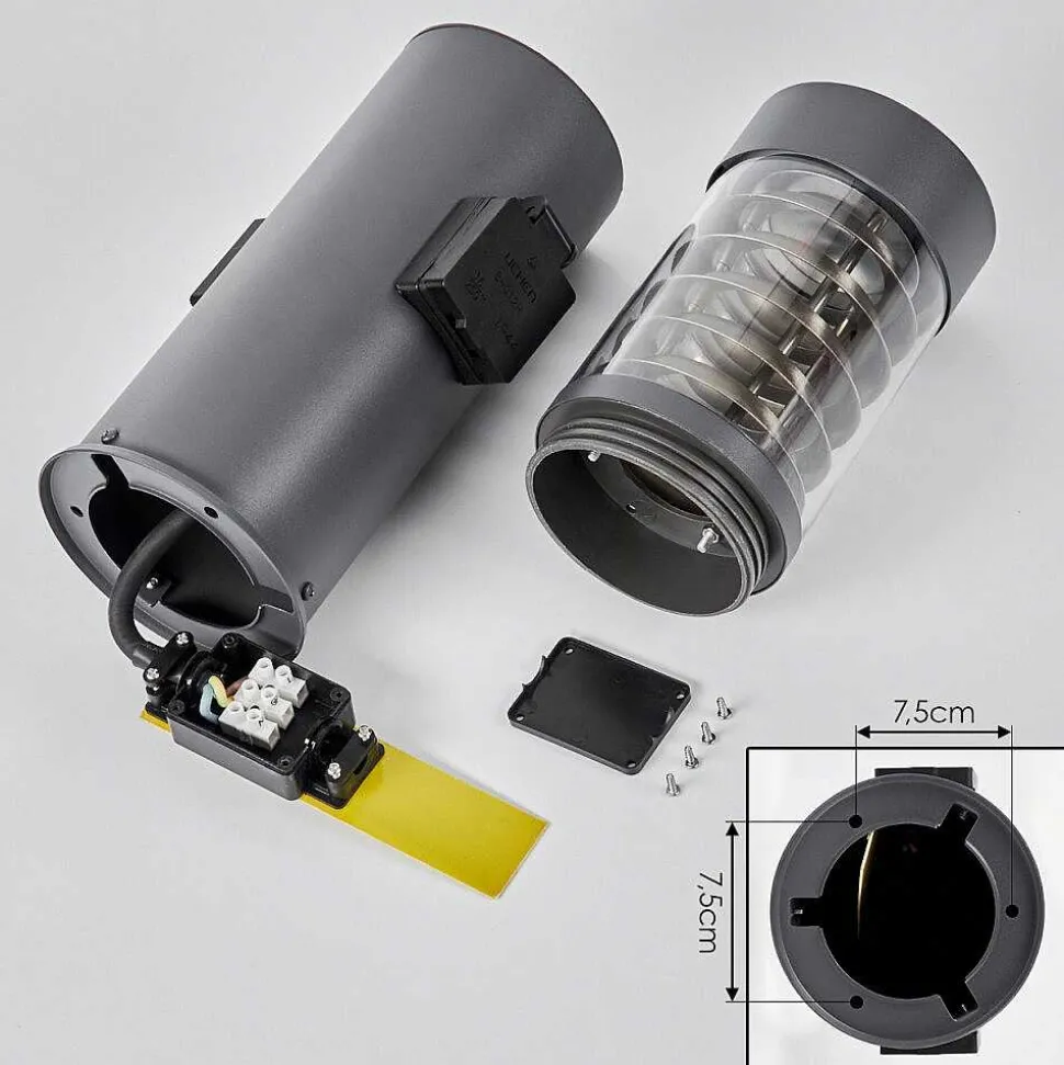 Borne Lumineuse Dakar Anthracite, 1 Lumiere