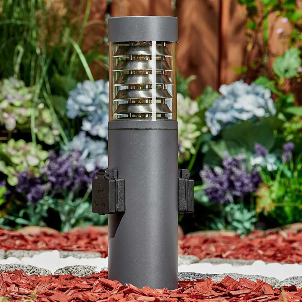 Borne Lumineuse Dakar Anthracite, 1 Lumiere