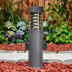 Borne Lumineuse Dakar Anthracite, 1 Lumiere