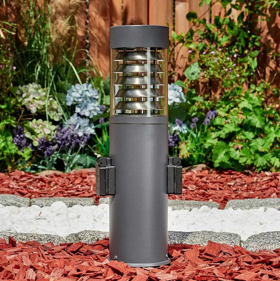 Borne Lumineuse Dakar Anthracite, 1 Lumiere