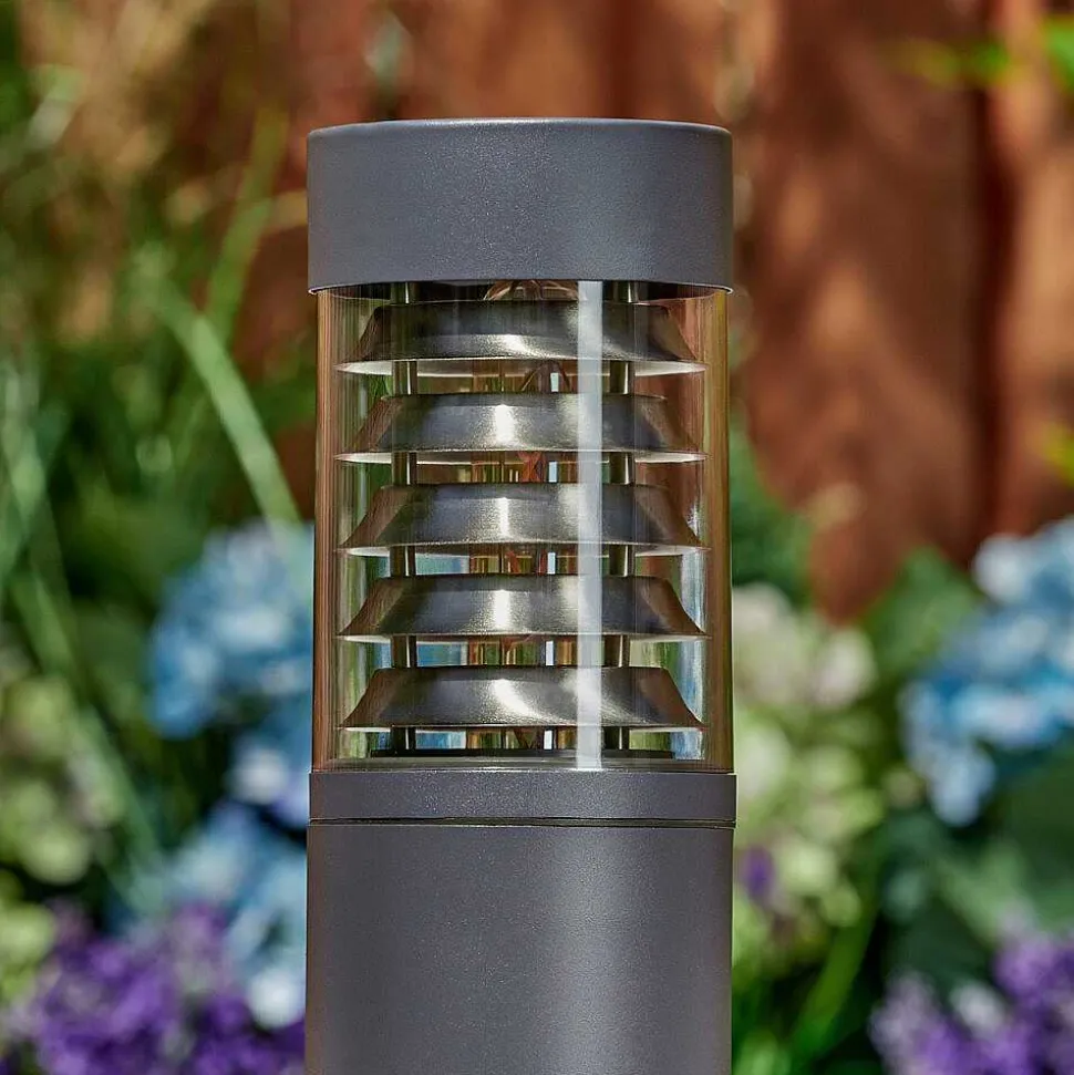 Borne Lumineuse Dakar Anthracite, 1 Lumiere, Detecteur De Mouvement