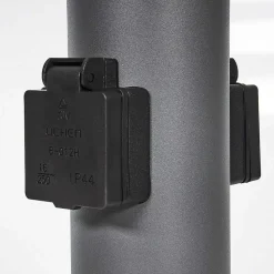 Borne Lumineuse Gaborone Anthracite, 1 Lumiere, Detecteur De Mouvement