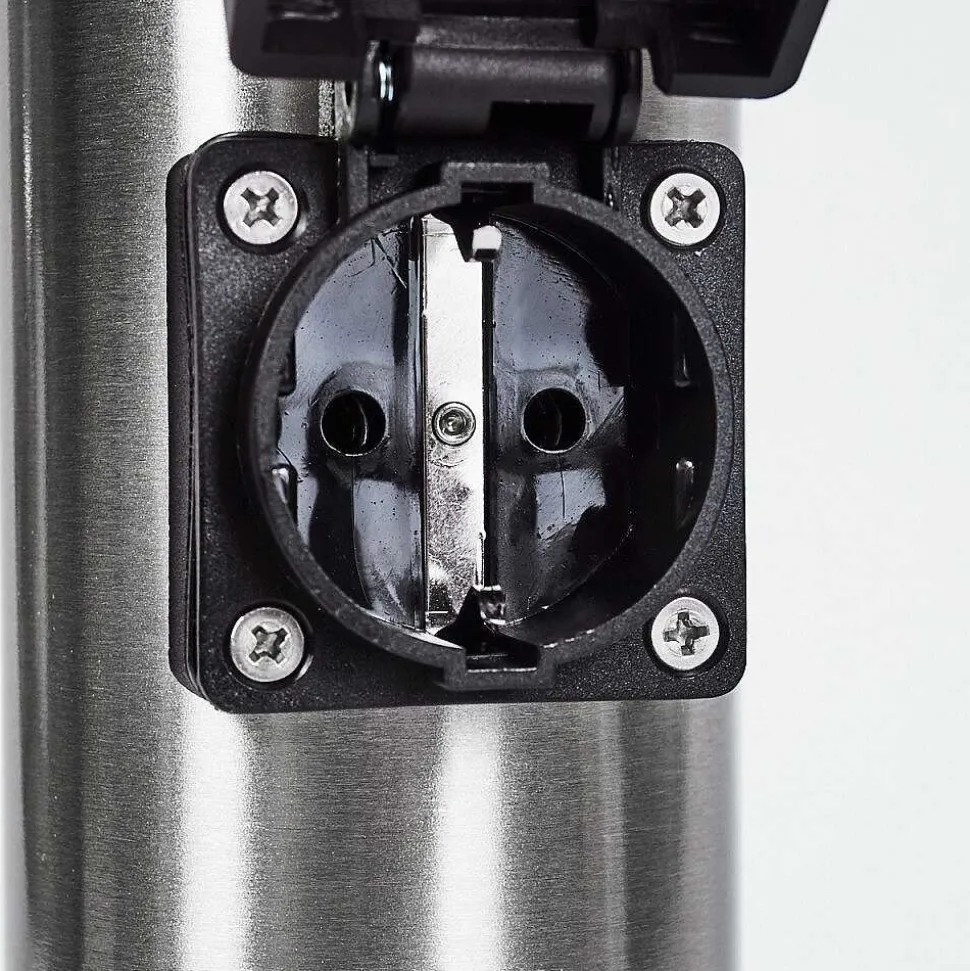 Borne Lumineuse Gaborone Led Nickel Mat, 1 Lumiere