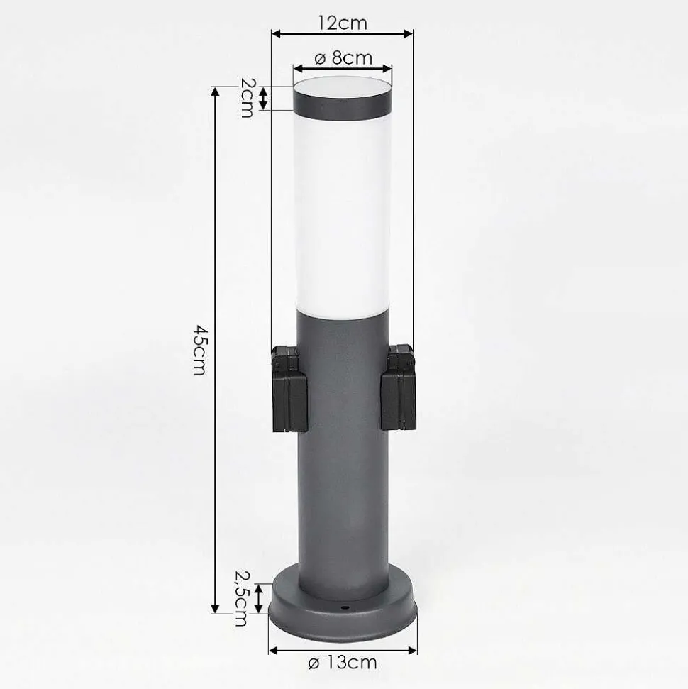 Borne Lumineuse Gaborone Anthracite, 1 Lumiere